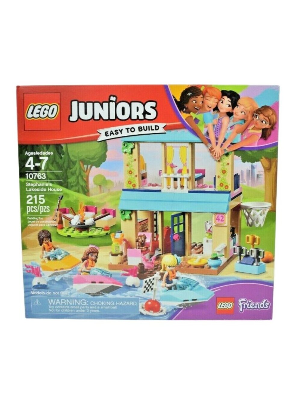 Lego Juniors Stephanies Lakeside House 215 Piece Retired Set 10763 New